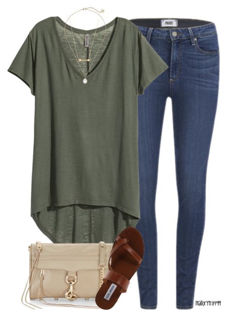 "olive" by mallorytripp99 ❤ liked on Polyvore featuring Paige Denim, H&M, Rebecca Minkoff, Jennifer Zeuner, Steve Madden and Kendra Scott Stitch Fix Outfits, Business Dress, Mode Casual, Trend Fashion, Paige Denim, Looks Style, Outfit Casual, Fashion Summer, Outfits Casuales