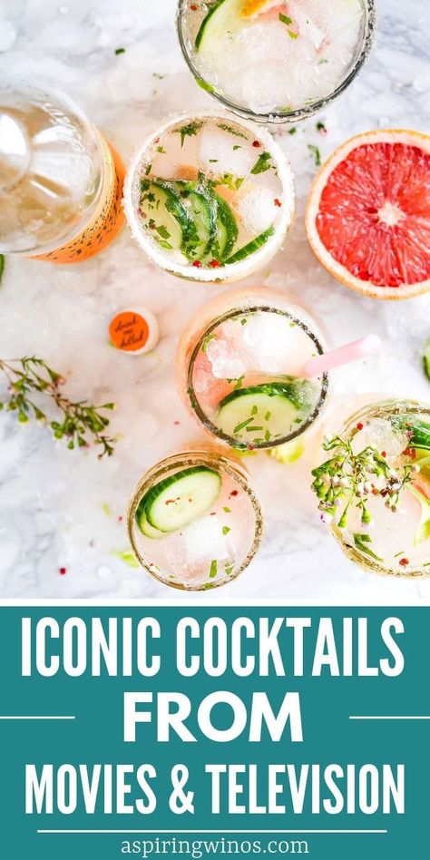 Iconic Cocktails from Movies and television| The Best Cocktails from the Movies| Movie Night Cocktails| Cocktails Found in Movies| Famous Cocktails| Cocktails for a Movie Night| #iconic #cocktails #famouscocktails #party #movienight Dole Whip Popsicles, Vermouth Drinks, Iconic Cocktails, Cocktail Movie, White Russian Recipes, Boozy Popsicles, Blog Success, Cocktail Names, Famous Cocktails