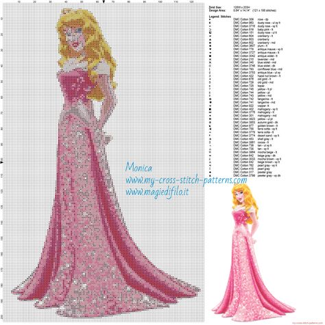 Princess Aurora cross stitch pattern Embroidery 101, Disney Cross Stitch Patterns, Cross Stitch Boards, Cross Stitch Books, Cross Stitch Needles, Pola Kristik, Disney Cross Stitch, Cross Stitch Bookmarks, Brazilian Embroidery