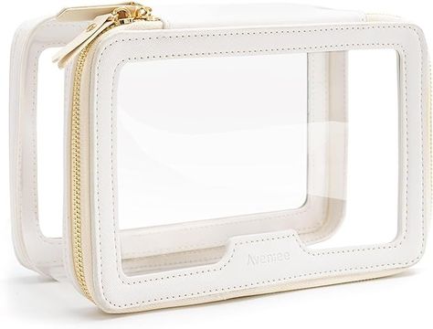 Amazon.com: Aveniee Clear Makeup Bag, Travel Toiletry Bag for Women Men, Large Make up Bag Cosmetic Case with Dual Zipper, Transparent Waterproof Skincare Organizer Storage Bag Pouch(Off-White) : Clothing, Shoes & Jewelry Skincare Organizer, Baby Stitch, Clear Makeup Bag, Clear Toiletry Bag, Period Products, Makeup Bag Travel, Clear Makeup, Clear Makeup Bags, Merch Ideas