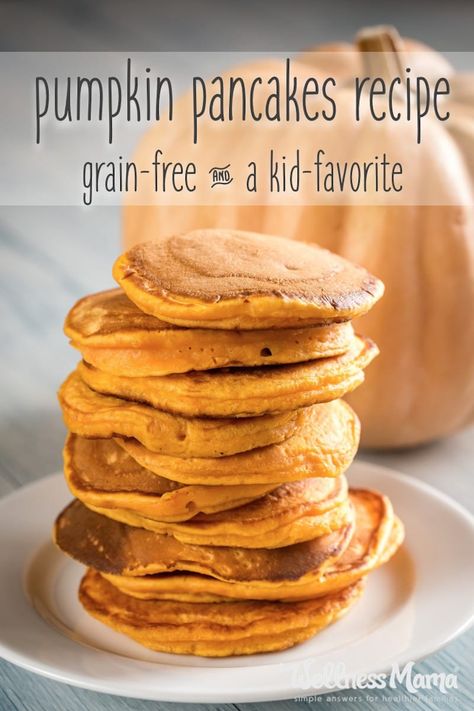 Pumpkin Pancakes Recipe, Gaps Recipes, Pumpkin Pancake Recipe, Scd Recipes, Grain Free Diet, Specific Carbohydrate Diet, Light Breakfast, Wellness Mama, Gaps Diet