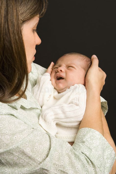 Mother holding crying baby. Mother smiling holding baby against black background , #Aff, #crying, #holding, #Mother, #baby, #background #ad Maternity Nurse, Crying Baby, Baby Information, Getting Ready For Baby, Parenting Help, Mom Guilt, Baby Advice, Attachment Parenting, Holding Baby