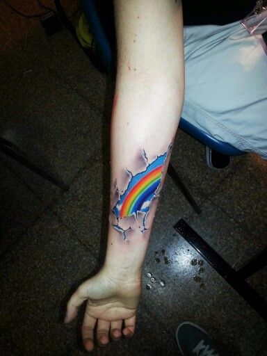 Bisexual Tattoo, Skin Tear Tattoo, Gay Pride Tattoos, Simple Cat Tattoo, Lgbt Tattoo, Line Art Simple, Rainbow Tattoo, Cat Tattoo Ideas, Gay Tattoo