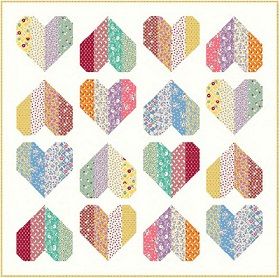 Heart Quilt Blocks, Quilting Hearts, Quilt Jelly Roll, Valentine Quilts, Quilt Hearts, Quilt Heart, Themed Quilts, Patchwork Quilting Designs, Love Quilt