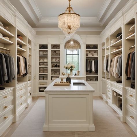 Women Closet Design, Grand Closet, Traditional Closet, Mod House, Big Closet, Dream Closet Design, Walk In Closet Design, Luxury Bedroom Design, Architecture Model House