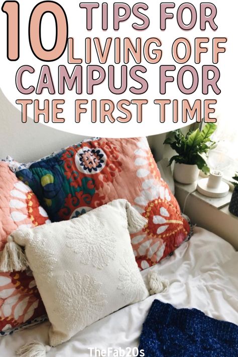 First college apartment tips to get the most of your first year out of the dorms. If it's your first time living off campus you'll want to make sure you read this! There are . a lot of reasons to move off campus, from independence to more privacy. College tips #collegeapartment #dorm #college #collegetips College Apartment Necessities, Off Campus Apartment, College Apartment Checklist, First College Apartment, Campus Apartment, Apartment Tips, College Bedroom Apartment, College Algebra, College Apartments