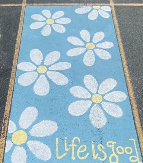 Flowers Parking Spot, Colorful Senior Parking Spots, Senior Parking Spots Butterfly, Life Is Good Senior Parking Spot, Chalked Parking Spot, Senior Life Is Good Parking Spot, Life Is Good Parking Spot, Senior Parking Spaces Chalk Easy, Senior Parking Spaces Floral