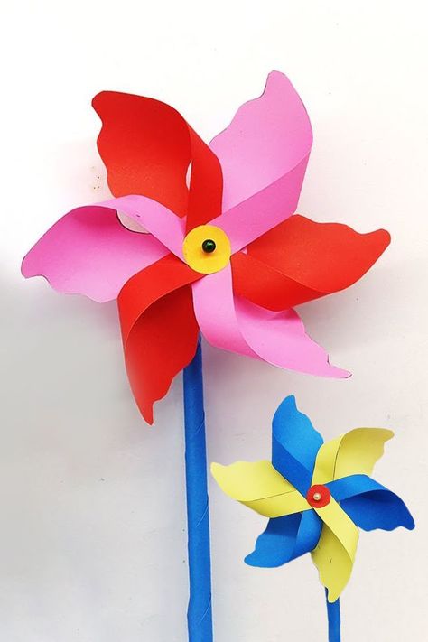 Pinwheel Template, Planning 2024, Windmill Diy, Pinwheel Craft, Paper Windmill, Paper Pinwheels, Diy Pinwheel, Children Games, Pin Wheel