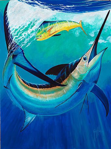 Marlin Painting, Guy Harvey Art, Marlin Fish, Chinese Folk Art, Underwater Painting, Iphone Wallpaper For Guys, Fish Artwork, Eagle Pictures, Sea Life Art