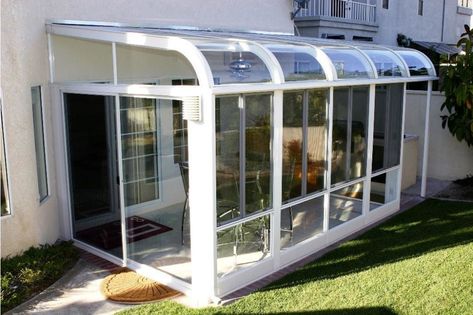 Photo 3 of 8 in 7 Resources For Prefab Sunrooms and Easy-to-Install Sun Parlors - Dwell House Sunroom, Aviary Ideas, Solar Pergola, Sunroom Kits, Modular Home Designs, Basement Entrance, Four Seasons Room, Sunroom Addition, Sunroom Decorating