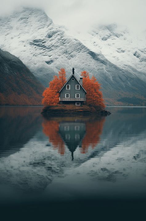 Cabin Wallpaper, Home In Winter, Cozy Winter Cabin, Colorful Instagram, Forest Lodge, Cabin Aesthetic, Forest Cottage, Cabin In The Mountains, Winter Lake