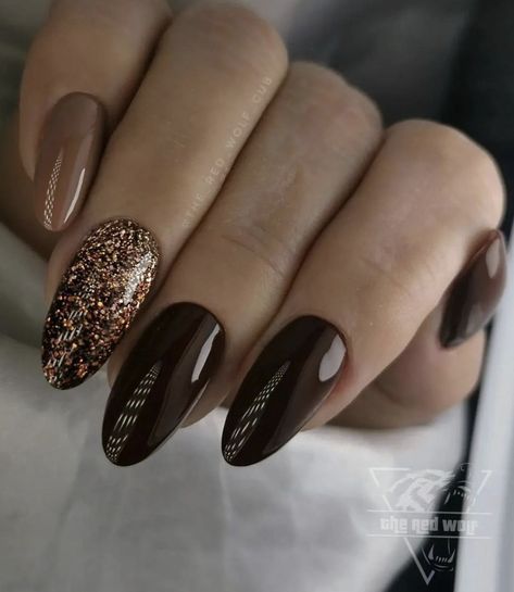 Y2k Nail Ideas, Y2k Nail, Nagellack Trends, January Nails, Almond Acrylic Nails, Nails Only, Brown Nails, Elegant Nails, Fancy Nails