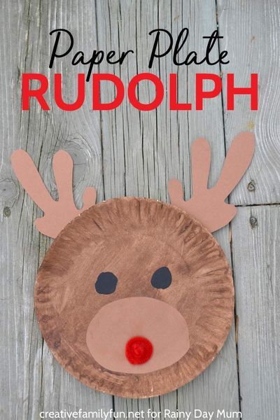 Rudolph Crafts, Christmas Art Projects, Christmas Crafts For Toddlers, K Crafts, Rudolph The Red Nosed Reindeer, Preschool Christmas Crafts, Christmas Crafts For Kids To Make, Christmas Arts And Crafts, Fun Christmas Crafts