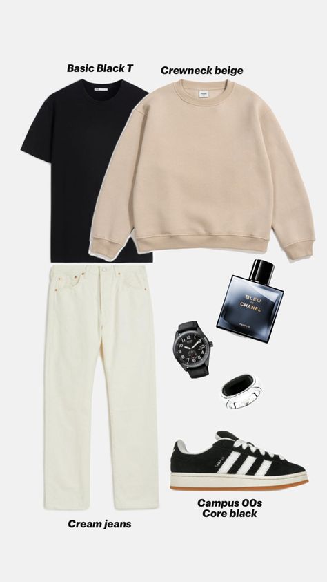 Outfit inspo with trend sneakers adidas campus 00s Adidas Campus 00s Outfit, Campus 00s Outfit, Men Fashion Aesthetic, Men's Capsule Wardrobe, Casual Sporty Outfits, Sneakers Outfit Men, Trend Sneakers, Campus Outfit, Adidas Campus 00s