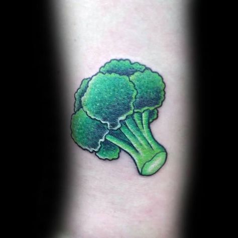 Vegetable Tattoo Ideas, Broccoli Tattoo, Vegetable Tattoo, Broccoli Flower, Broccoli Plant, Ace Tattoo, Best Broccoli, Octopus Tattoos, Vegetable Design