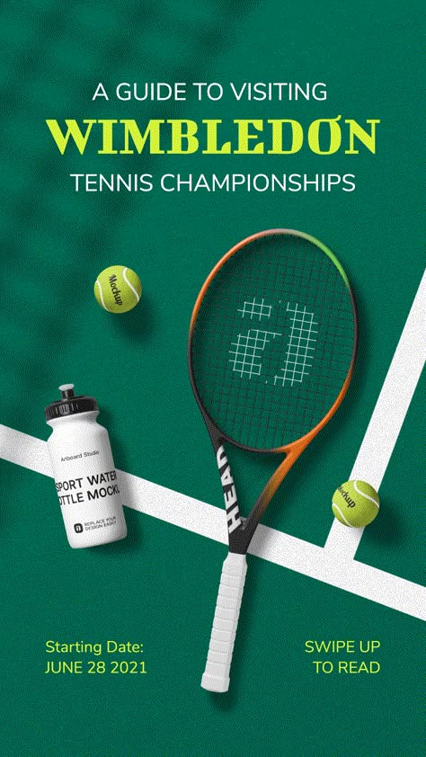 Tennis Championships Instagram Story Template Sports Ads Ad Campaigns, Tennis Product Photography, Tennis Instagram Story, Tennis Advertising, Tennis Poster Design, Tennis Graphic Design, Tennis Ads, Tennis Branding, Tennis Instagram