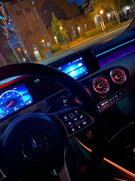 Night life | Mercedes Benz | car goals | photodump | Atlanta | sayings | led lights | car lights | neon lights | Mercedes A220 | mood board Mercedes A220 Amg, A220 Mercedes, Mercedes Ambient Lighting, Mercedes Benz A220, Mercedes A45 Amg, Mercedes A45, Mercedes 220, 1st Car, A45 Amg