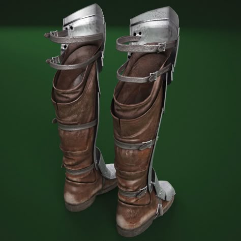 Boots Concept Art, Armour Boots, Medieval Oc, Armor Boots, Knight Armour, Medieval Boots, Viking Armor, Armor Dress, Armor Tattoo