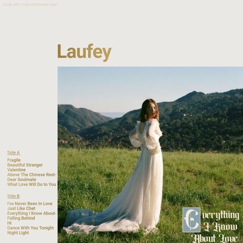 Laufey Poster, Laufey Wallpaper, Everything I Know About Love, Midnights Album, Dorm Posters, Love Posters, Bedroom Posters, Cute Poster, New Poster