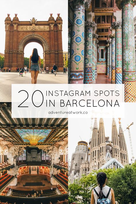 The 20 Best Instagram Spots in Barcelona - Adventure at Work Places In Barcelona, Barcelona Pictures, Arch Of Titus, Barcelona Aesthetic, Barceloneta Beach, Barcelona Itinerary, Barcelona Travel Guide, Barcelona Spain Travel, Travel Outfit Plane