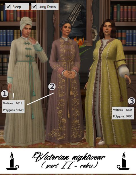 Sims 4 Medieval Save File, Sims Poses, Sims 4 Decades Challenge, Sims Medieval, Victorian Nightgown, Sims Ideas, Sims 4 Dresses, Sims4 Clothes, Sims 4 Collections