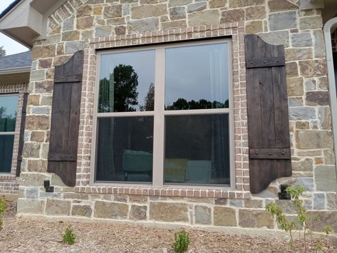 Add curb appeal with our handcrafted, hand selected cedar to make a beautiful accent to your windows Shutter Styles Exterior, Farmhouse Shutters Exterior, Exterior Cedar Shutters, Cedar Shutters Exterior, Outside Window Shutters, Outdoor Window Trim, Exterior Window Shutters, Arch Board, Wood Shutters Exterior