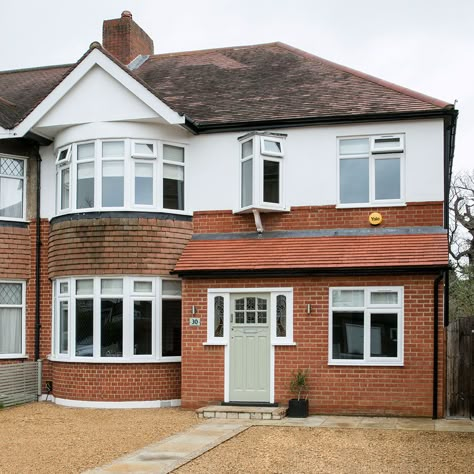 Step inside this extended 1930s semi that was doubled in size Semi Detached House Extension, 30s House, 1930s House Extension, 1930s Semi Detached House, 1930 House Renovation, 1930s House Exterior, 1930s House Interior, Front Extension, 1930 House