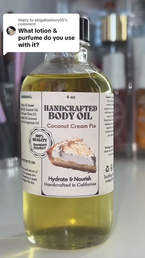 Coconut Cream Pie, Shower Skin Care, Buy List, Oil Coconut, Cream Pie, Coconut Cream, Body Oil, Coconut Oil, Lotion