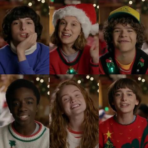 🌺 Stranger Things Christmas, Stranger Things Tv Series, Finn Stranger Things, Stranger Things Tv, Stranger Things Wallpaper, Stranger Things Funny, Christmas Icons, Bobby Brown, Millie Bobby Brown