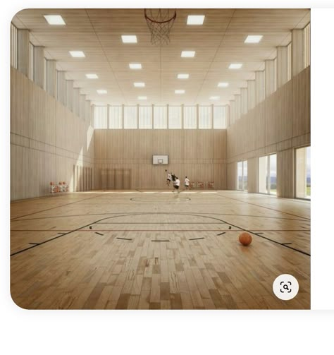 Gym Design Architecture, School Gym Design, Gymnasium Architecture, Gym Architecture, Indoor Sports Court, Home Basketball Court, Indoor Basketball Court, Indoor Basketball, Render Image