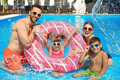 Swimming Pool Photoshoot, Family Having Fun, People Background, Pool Photoshoot, Family Swimming, Palm Garden, Photoshoot Family, Cool Swimming Pools, Family Day