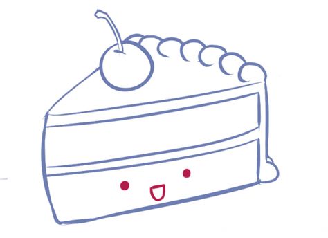 Drawing a Kawaii Cute Cake Slice Cake Slice Drawing, Cartoon Birthday Cake, A Slice Of Cake, Slice Cake, Cake Sprinkles, Cupcake Drawing, Cake Drawing, Cake Illustration, Slice Of Cake