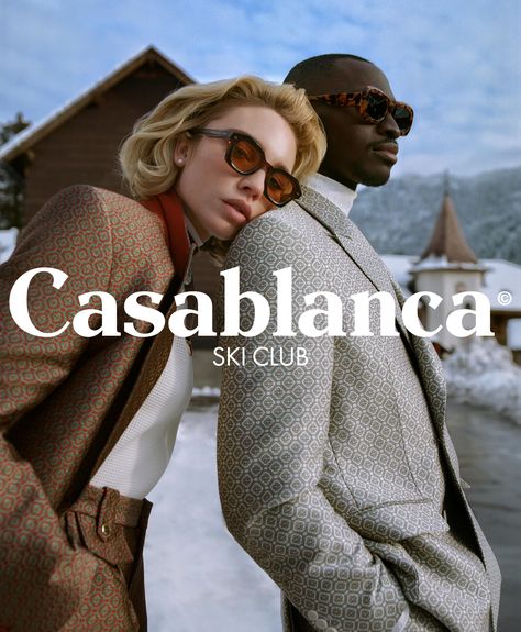 Casa Blanca unveiled its Ski Club Campaign for Fall-Winter 2020. H&m Collaboration, Winter Campaign, 2000s Girl, Summer Highlights, The Royal Tenenbaums, Ski Club, Muscle Boy, Beach Festival, Dance Company