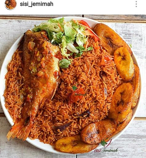 Nigeria Food Dishes, African Jollof Rice And Chicken, Jollof Rice Nigerian With Chicken, How To Make Jollof Rice Nigerian Food, African Recipes Nigerian Food Jollof Rice, Ghana Jollof, Assorted Jollof Rice, Nigerian Dishes, Nigerian Foods