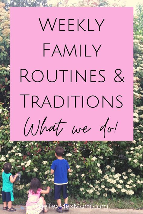 Weekly Family Fun Schedule, Saturday Family Activities, Weekly Family Traditions, Weekly Family Rituals, Fun Family Traditions Ideas, Family Routine Ideas, Family Schedule Ideas, Weekend Schedule For Kids, Weekend Routine For Kids