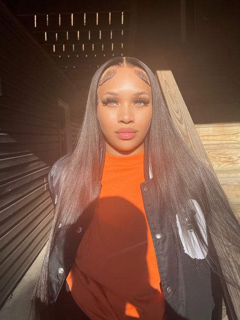 Lace Front Wigs Straight Hair Middle Part, 32 Inch Bussdown Middle Part, Frontal Wig Hairstyles Middle Part, Bus Down Middle Part, Bus Down Middle Part Wig, Buss Down Middle Part Wig, Jet Black Middle Part Buss Down, Middle Part With Edges, Wig Hairstyles Middle Part