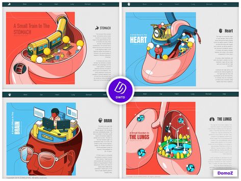 Human Organ, Page Layout Design, Science Illustration, Infographic Poster, Infographic Illustration, Identity Design Logo, Event Branding, Health Books, Book Design Layout