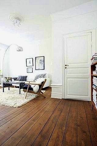 Wooden Floors Living Room, French Living Room Design, Dark Wooden Floor, Living Room Wood Floor, French Living Rooms, Living Room Reveal, Rustic Flooring, Living Room Styles, Floor Colors