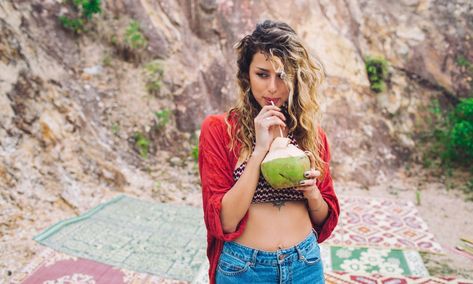 30 Coconut Captions For Instagram, Because Paradise Is A Sip Away Drinks Aesthetic Caption, Coconut Tree Captions Instagram, Coconut Tree Quotes, Drinking Out Of A Coconut, Water Captions, Beach Instagram Captions, Funny Coconut Memes, Coconut Drink, Water Quotes