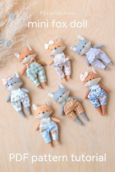 Sewn Dolls, Fox And Wolf, Sewn Toys, Giovanna Baby, Fun Summer Crafts, Handmade Stuffed Toys, Fox Doll, Cute Overalls, Heirloom Doll