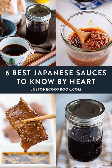 Here are our 6 best Japanese sauces that go well with everything! From the citrusy ponzu to all-purpose miso, each of them is going to make your dishes more delicious, and your life more flavorful. #japanesesauces #dippingsauces #asiansauce | Easy Japanese Recipes at JustOneCookbook.com Japanese Sauce, Tonkatsu Sauce, Bbq Dishes, Easy Japanese Recipes, Asian Sauce, Japanese Recipes, Japanese Cooking, Japanese Dishes, Homemade Sauce