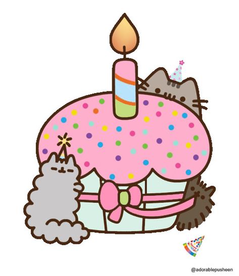 Birthday Pusheen, Pusheen Stormy, Pusheen Birthday, Cute Pusheen, Pusheen Love, Kawaii Potato, Pusheen Plush, Pop Art Background, Pusheen Cute