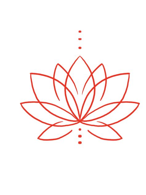 Small Red Lotus Tattoo, Minimalist Lotus Tattoo Ideas, Red Lotus Tattoo Design, Lotus Flower Tattoo Red Ink, Lotus Red Tattoo, Lotus Flower Tattoo Outline, Shedevil Tattoo, Lotus Flower Tattoo Sternum, Lotus Tattoos For Women