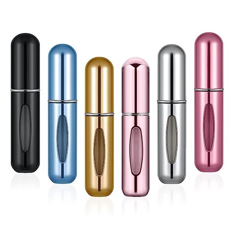 Refillable Portable Perfume Bottle Atomizer Sprays a fine mist, a Perfect Travel Companion So You Won't Miss Out To Carry Your Favourite Perfume With You. 5 ML Refill Capacity Size Makes It Pocket Friendly And Easy To Carry Any Where While Travelling. Refillable Perfume Bottle, Travel Perfume, Travel Supplies, Perfume Atomizer, Cosmetic Containers, Bottle Storage, Refillable Bottles, Travel Bottles, Mini Bottles