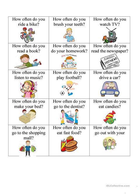 Esl Elementary, Speaking Activities Esl, Esl Learning, Speaking Cards, Elementary Worksheets, Teach English To Kids, English Learning Books, Comprehension Exercises, English Teaching Materials