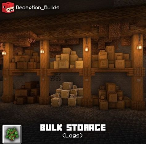 Minecraft Survival Storage Room, Minecraft Village Fillers, Minecraft Villager Texture Pack, Minecraft Suvirval House, Minecraft Interior Inspiration, Minecraft Great Hall Interior, Minecraft Warehouse Interior, Minecraft Big Storage Room, Minecraft Incinerator