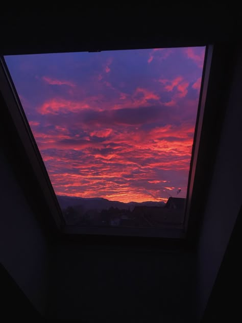 Roof Window Aesthetic, Roof Windows Skylight, Window Aesthetic, Cabin Room, Aesthetic 2024, Flower Window, Sunset Clouds, Fire Escape, Roof Window