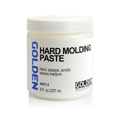 Hard Molding Paste - 8 oz Acrylic Projects, Acrylic Gel Medium, Gel Medium, Painting Medium, Acrylic Gel, Fluid Acrylics, Golden Lights, Painting Supplies, Acrylic Colors