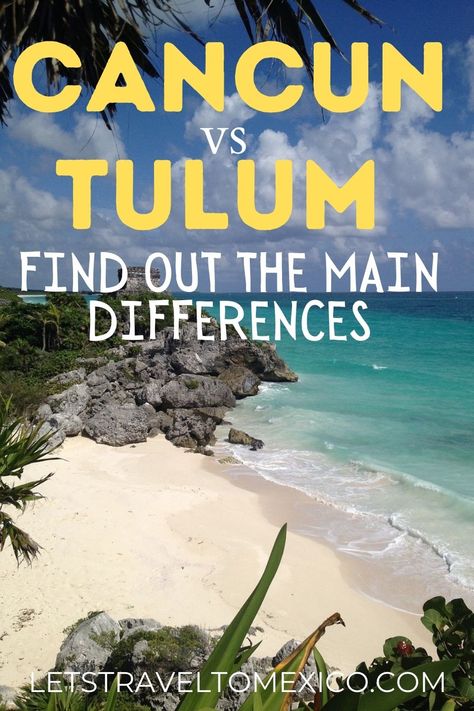 Cancun vs Tulum: which one is the best beach destination in Mexico? Cancun Travel Guide, Vacation In Mexico, Cancun Beaches, Cancun Airport, Cancun Tulum, Cancun Trip, Mexico Travel Guides, Tulum Beach, Relaxing Vacations