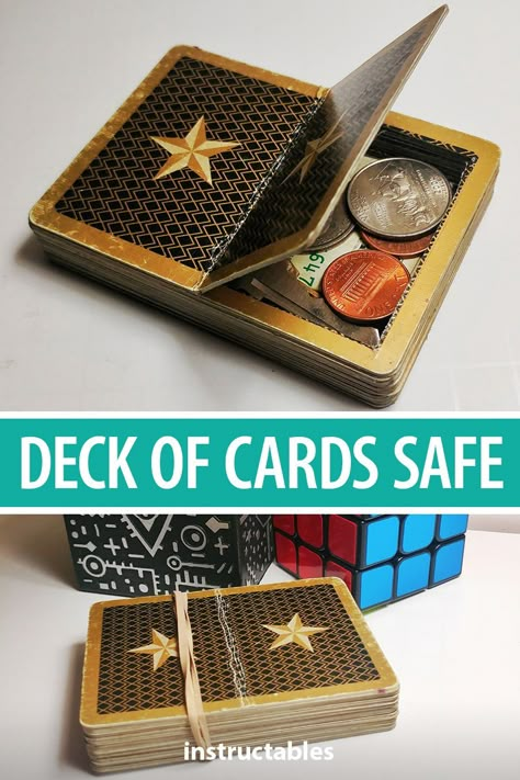 Escape Room Diy, Playing Card Crafts, Wood Ring Box Wedding, Secret Safe, Cards To Make, Mint Tins, Diy Silicone Molds, Mors Dag, Upcycled Crafts